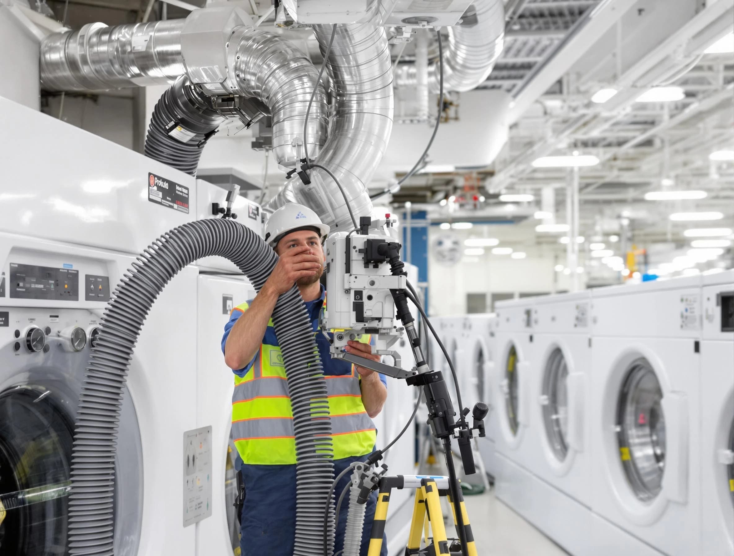 Cranberry Dryer Vent Cleaning team performing commercial-grade dryer vent cleaning at a business facility in Cranberry