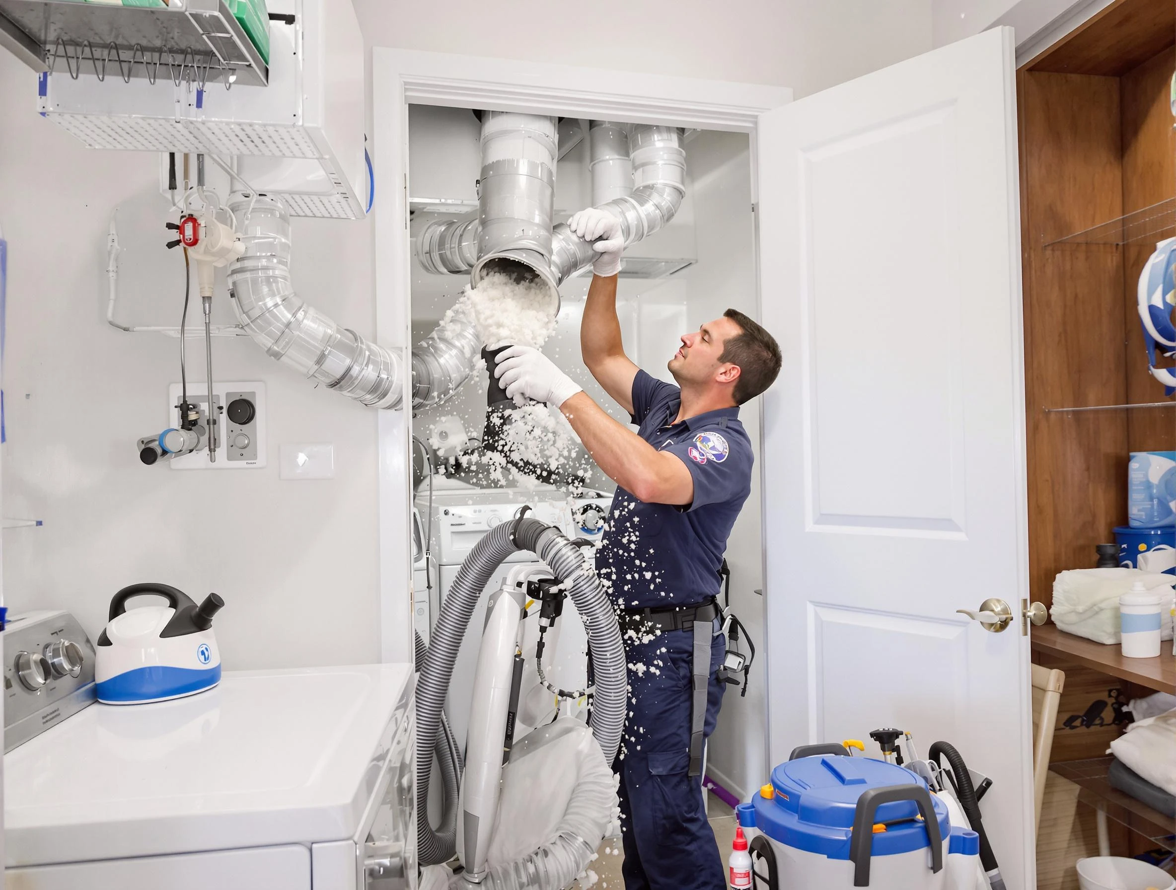 Cranberry Dryer Vent Cleaning technician delivering thorough residential dryer vent cleaning service in Cranberry